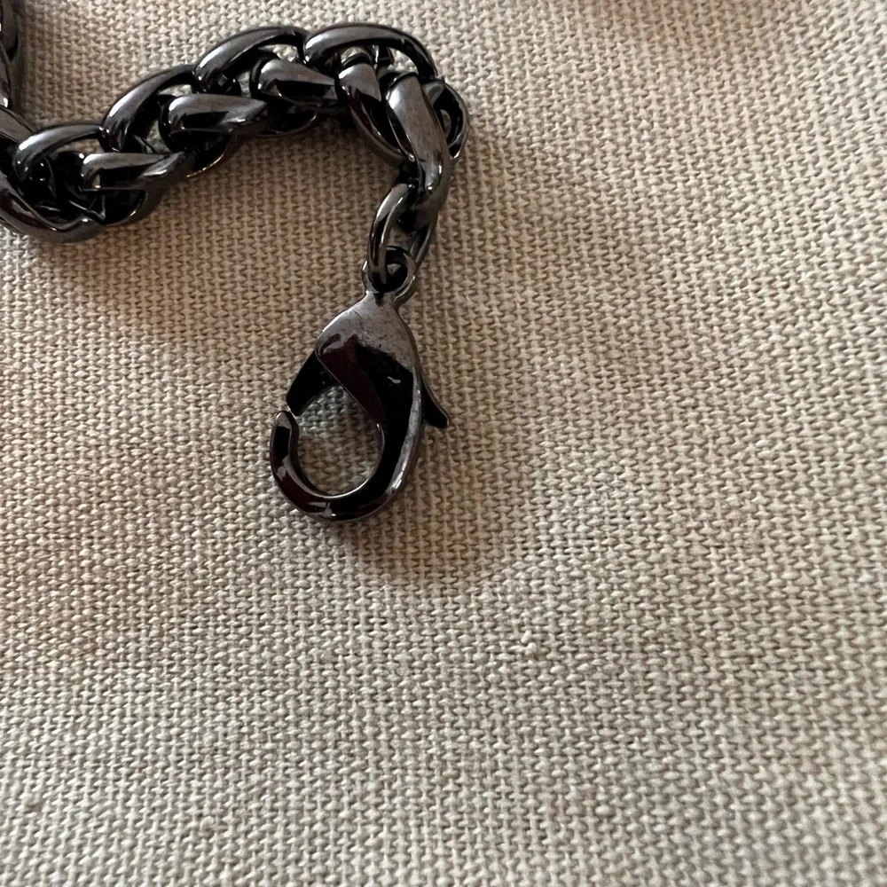 Lot Of 3 NWOT Black Stainless Steel IP Bracelets From Nordstrom - Picture 6 of 9